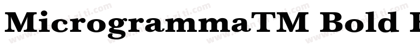 MicrogrammaTM Bold Extended字体转换